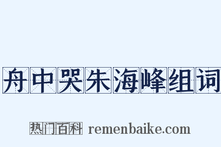 舟中哭朱海峰组词是什么意思的图片